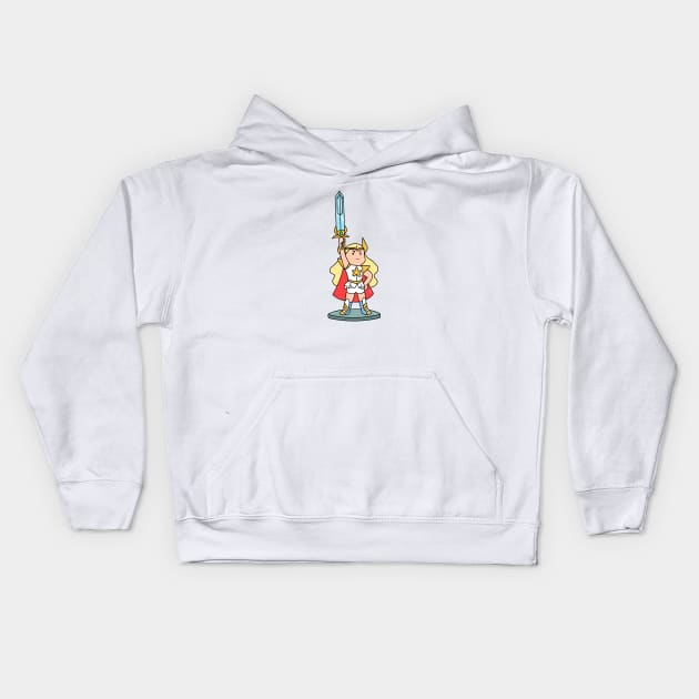 Mini she-ra Adora Kids Hoodie by moonfist